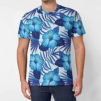 Amazon.co.jp: Tシャツ メンズ ハワイ ハイビスカス 花柄 夏服 半袖