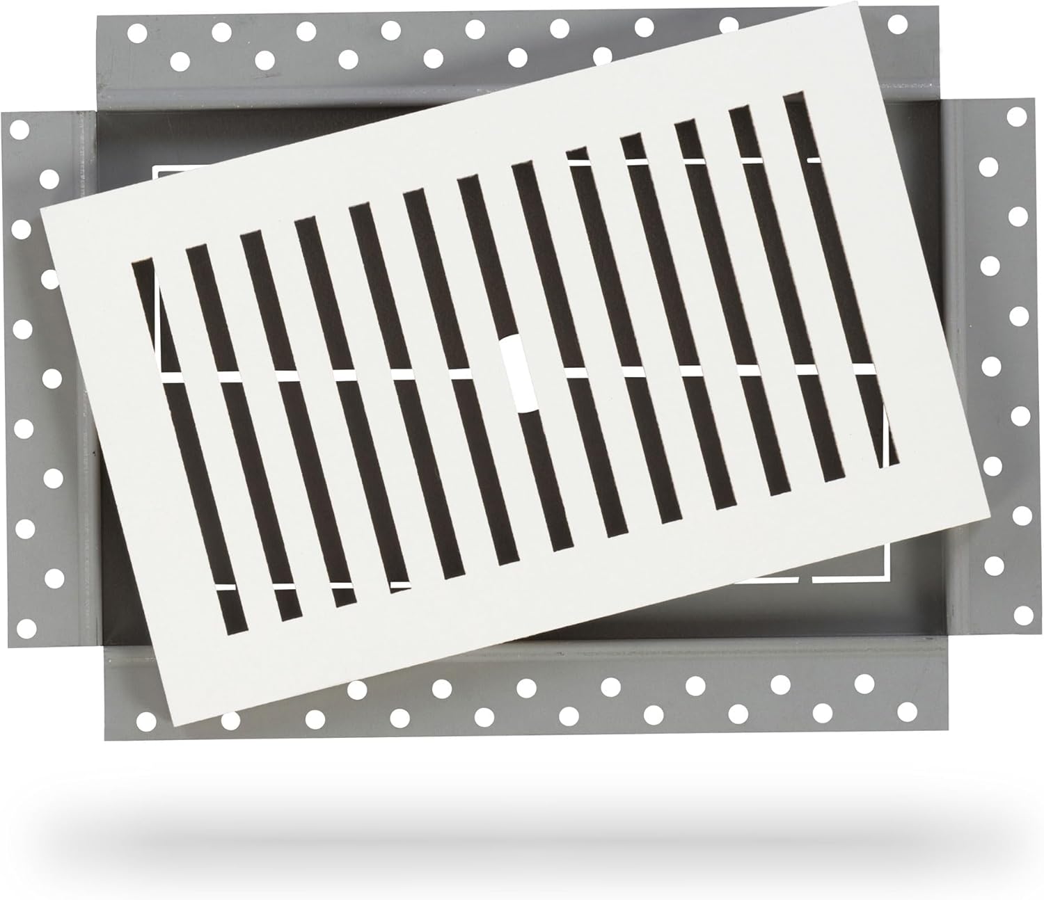BreezeLux BL410 Magnetic Air Supply Vent Cover - Removable Flush-Mount Panel for Walls & Ceilings, Paintable, Durable Cement Board with Galvanized Steel Frame - Fits 4"x10" Duct Openings
