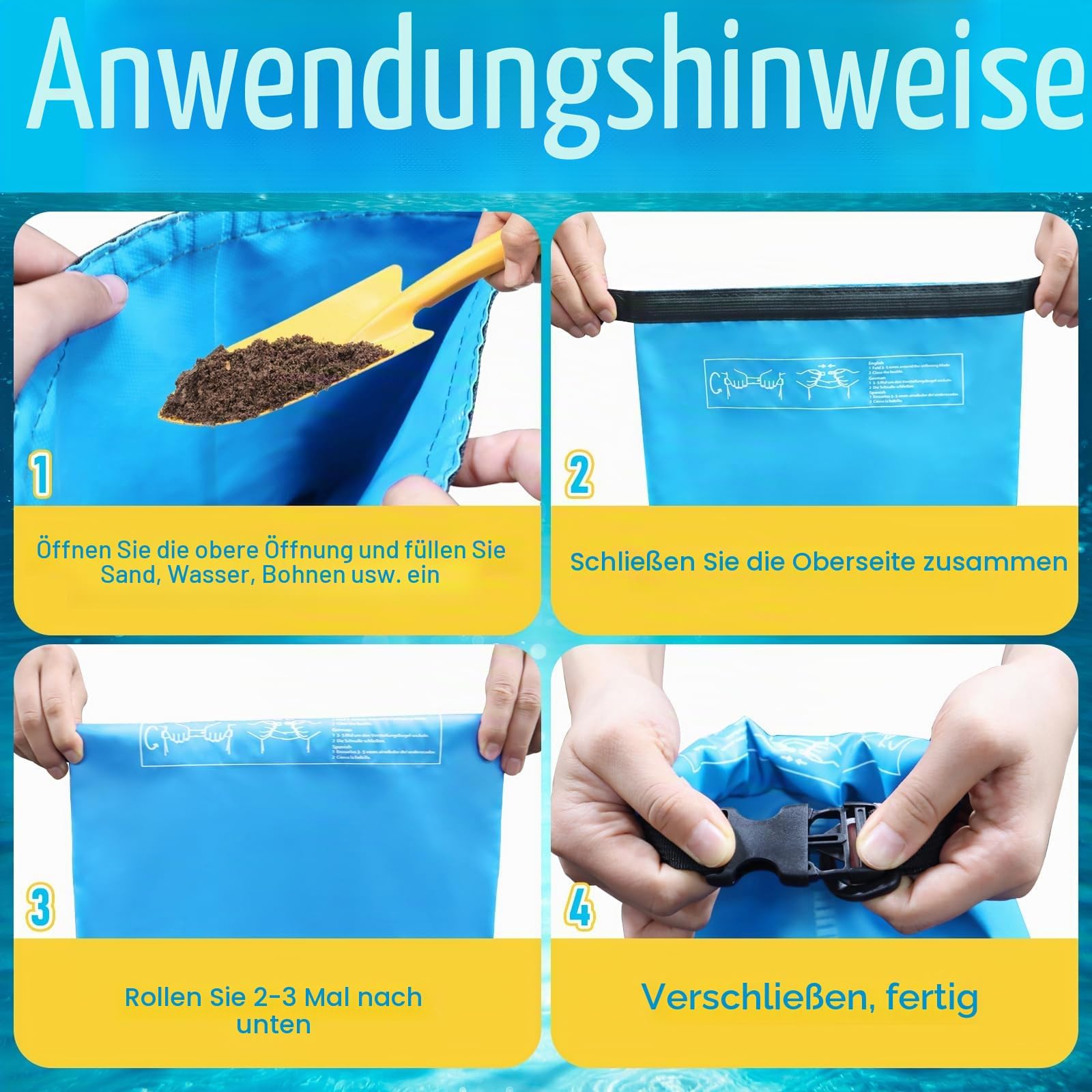 Jakelove Pesos para escalones de piscina, 2 unidades de 10 L/4,5 kg 500D PVC para escaleras, bolsas de arena impermeables y resistentes a desgarros para peldaños de piscina