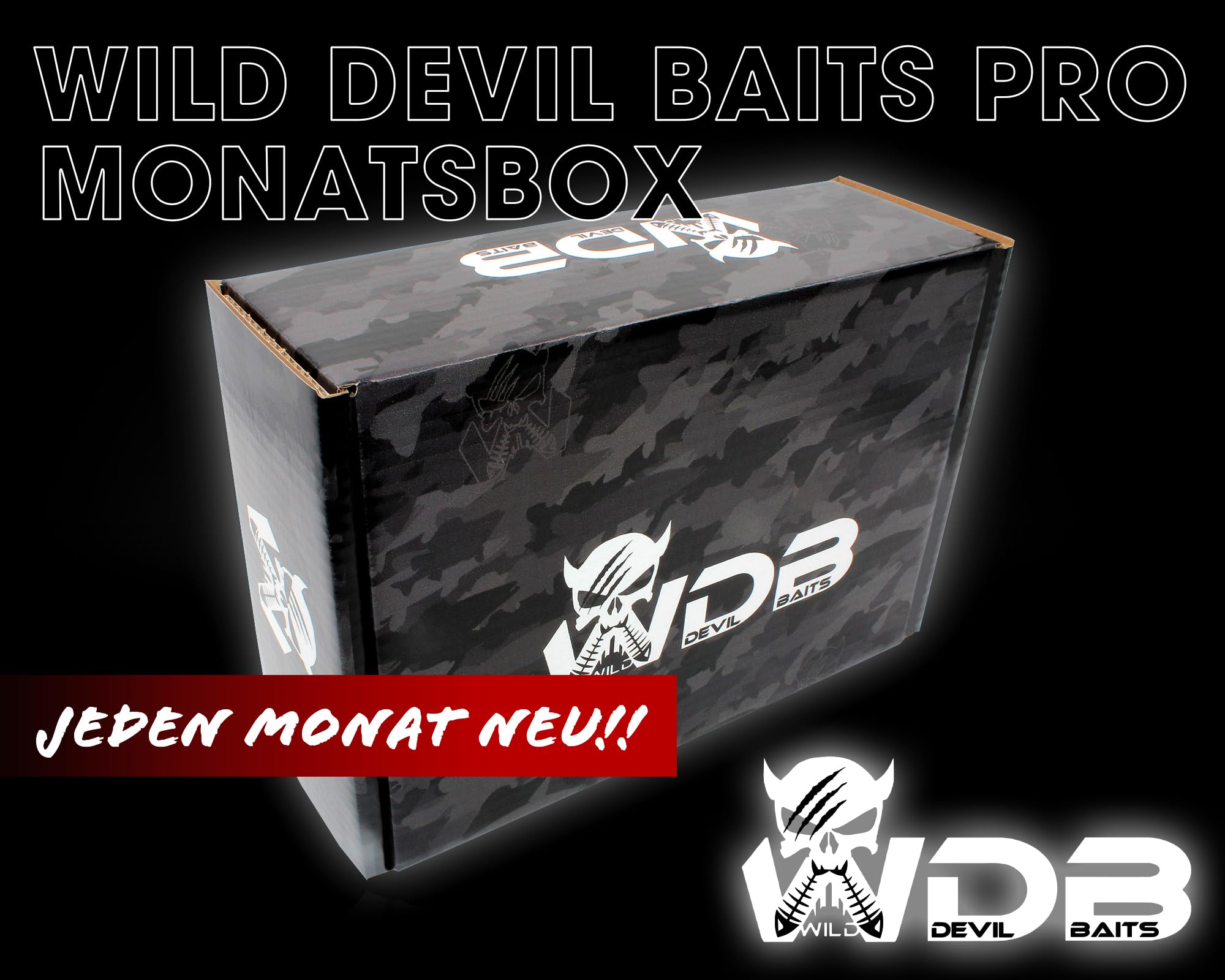 Wild Devil Baits Pro Petri Box Monatsbox Raubfischbox Angelbox Promo Box Geschenk Angelzubehör (Juni)