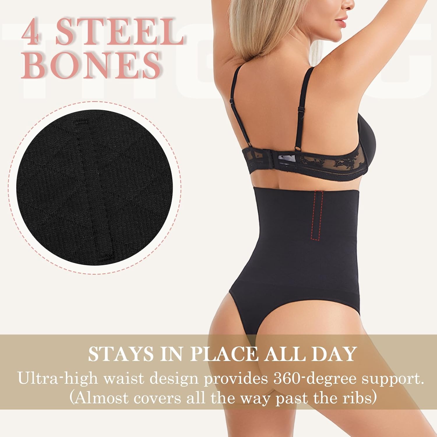 Thong Shapewear for Women Tummy Control Underwear Butt Lifter Panties Seamless Body Shaper - Image 2