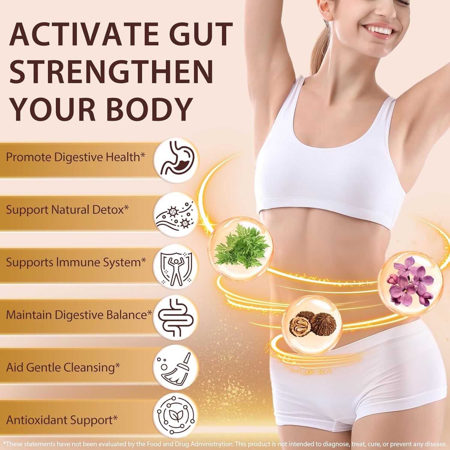 Wormwood Black Walnut Clove Cleanse For Humans, Powerful 18-in-1 Herbal Complex for Intestinal & Digestive Balance, with Pumpkin Seed, Turmeric, Garlic, Oregano & Berberine –80 Day Supply,240 Softgels - Image 4