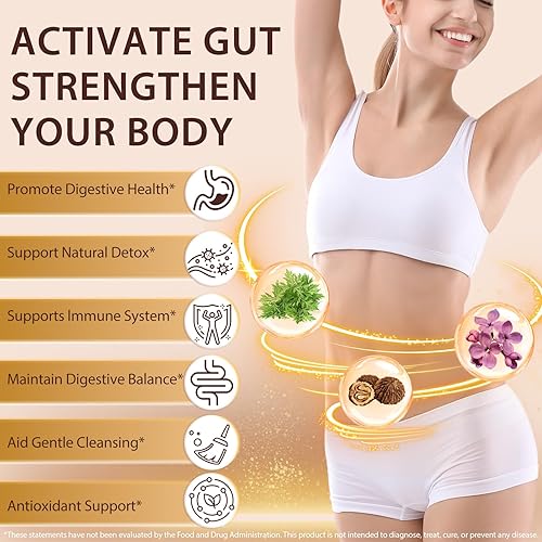 Miniatura 5 de Wormwood Black Walnut Clove Cleanse for Adults, 18-Herb Botanical Blend for Digestive & Intestinal Balance, with Pumpkin Seed, Turmeric, Garlic &