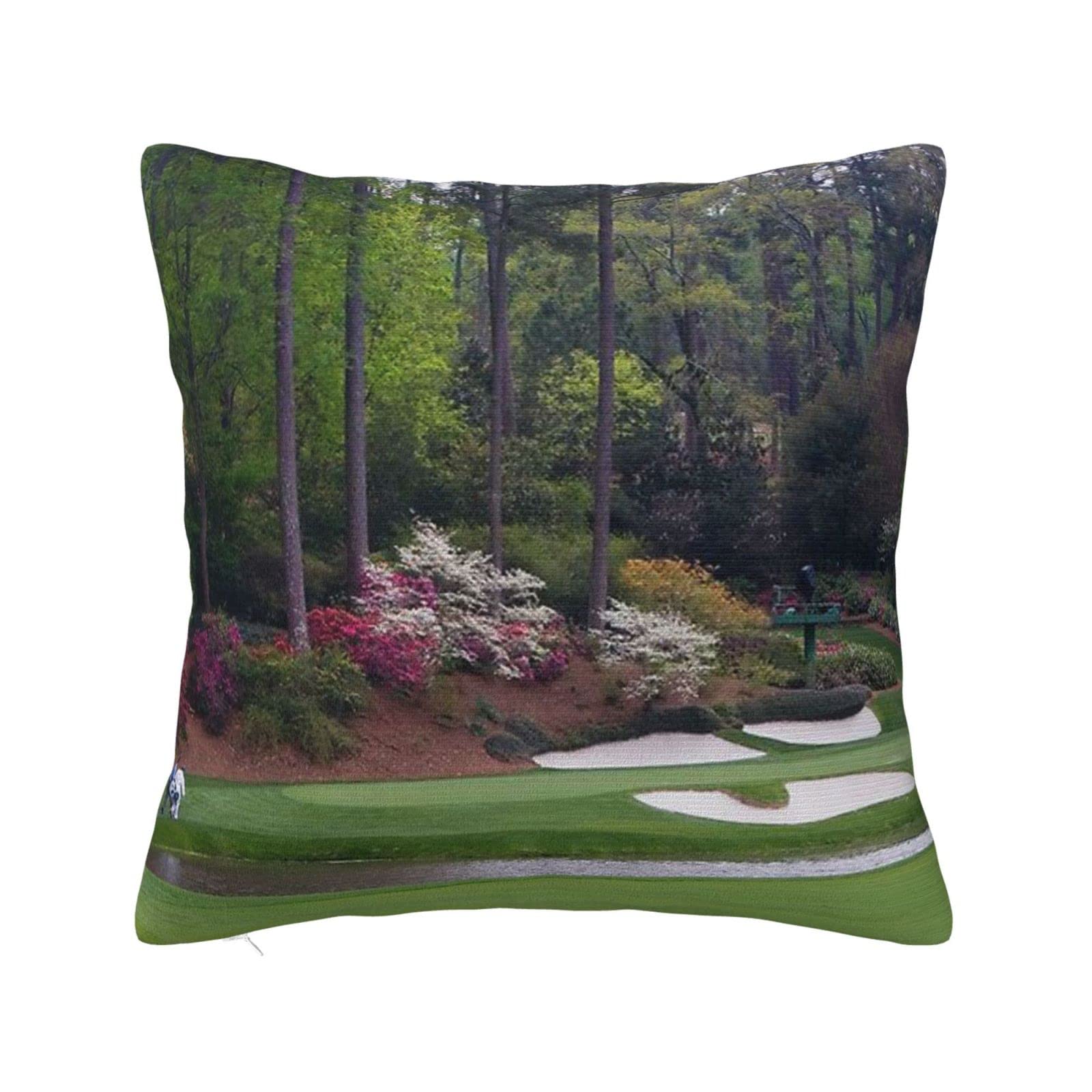 Golf Course Print Cushion Covers,Square Pillow Case Home Decorative For Men/Women Living Room Bedroom Sofa Chair 26"X26"