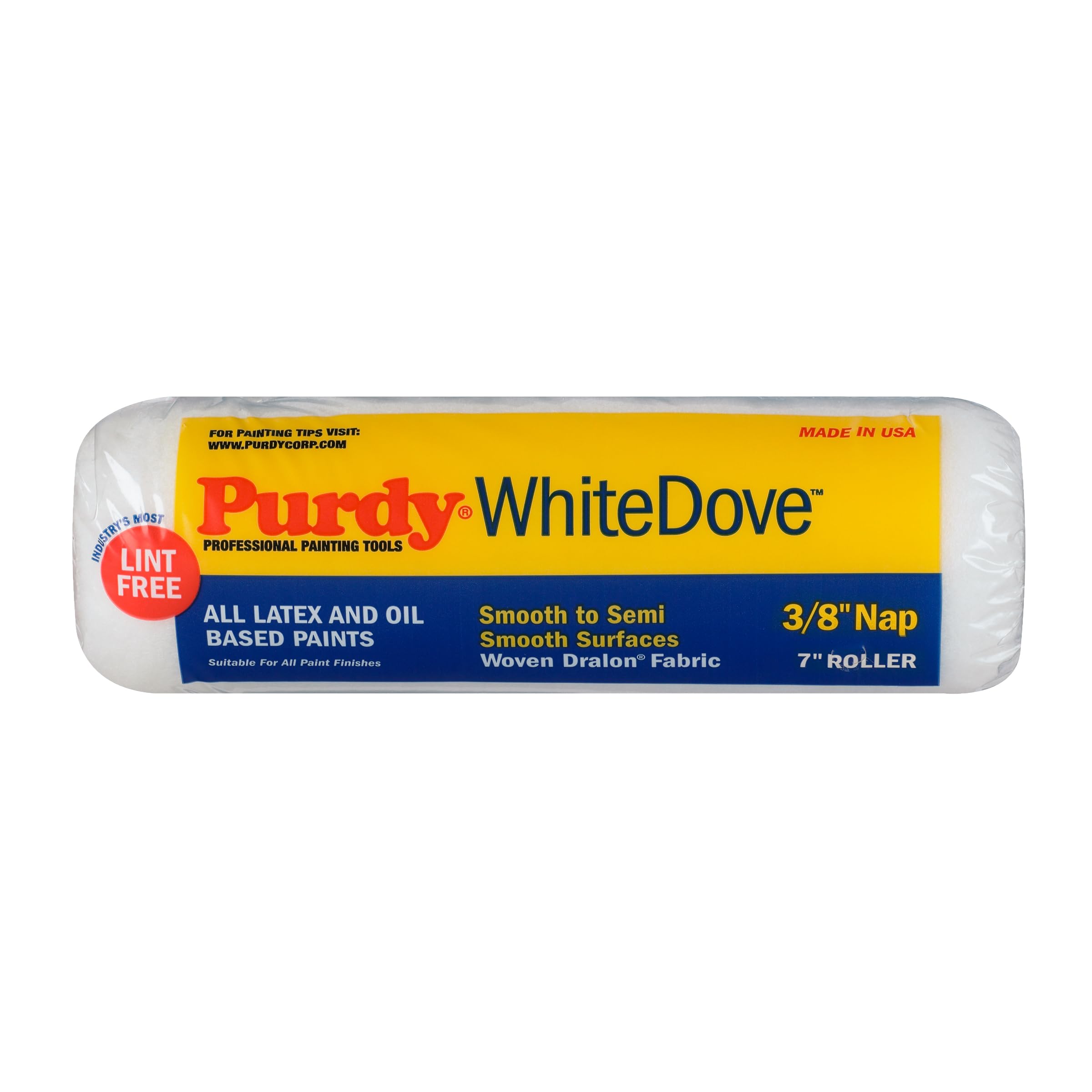 Purdy 140670072 White Dove High Density Woven 3/8" Nap Cover, 7 inch — image 1