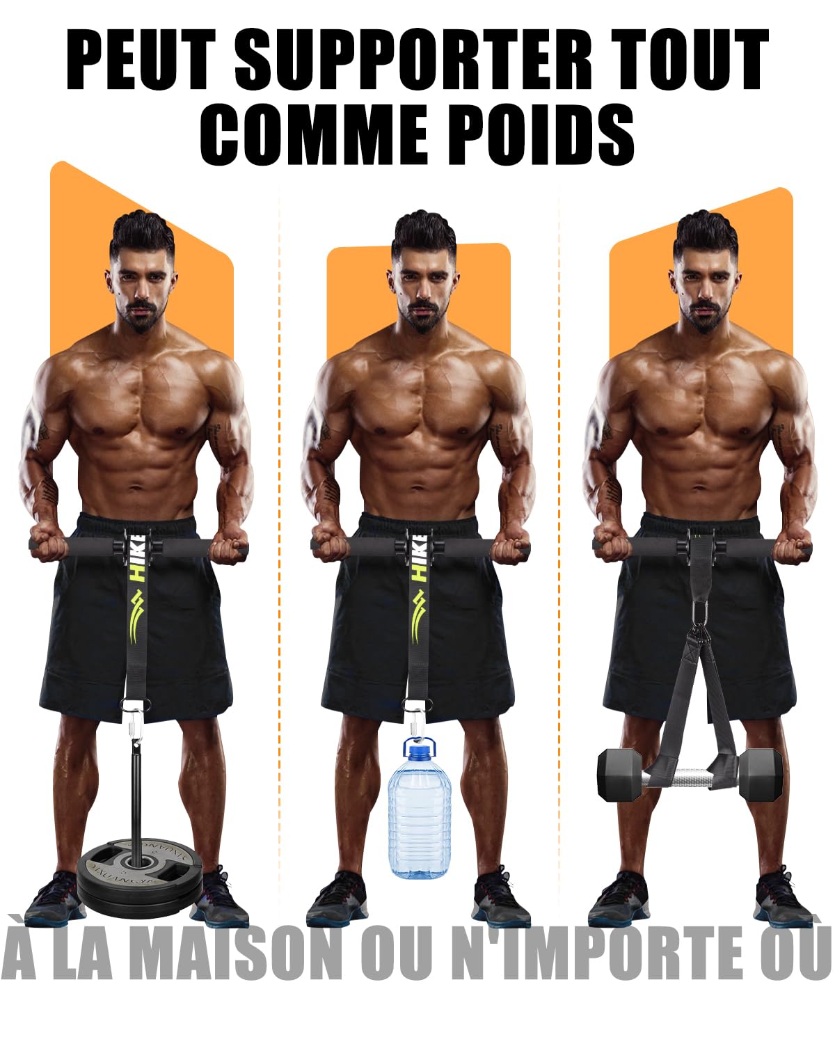 BOOSTEADY Kit de Sangle d'Entraînement à Rouleaux pour Avant-Bras, Entraîneur à Rouleau de Poignet pour Avant-Bras et Biceps, Poignet Rouleau Formateur Forearm pour Salle de Sport Maison Extérieur