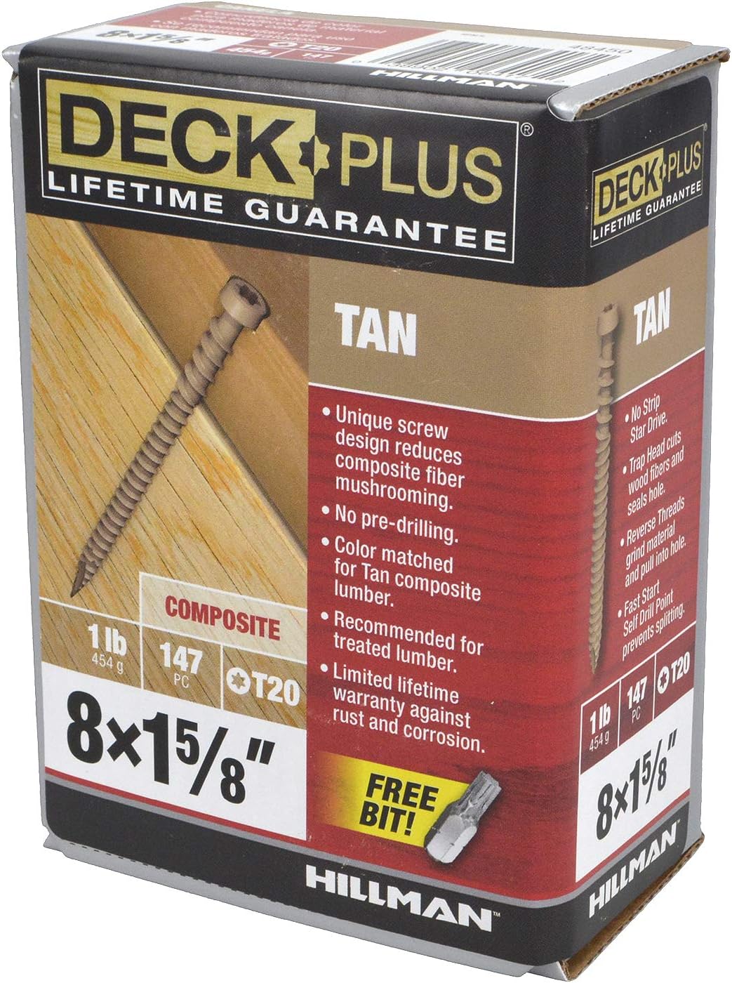 Tan Star-Drive Composite Deck Screw #8 x 1-5/8"