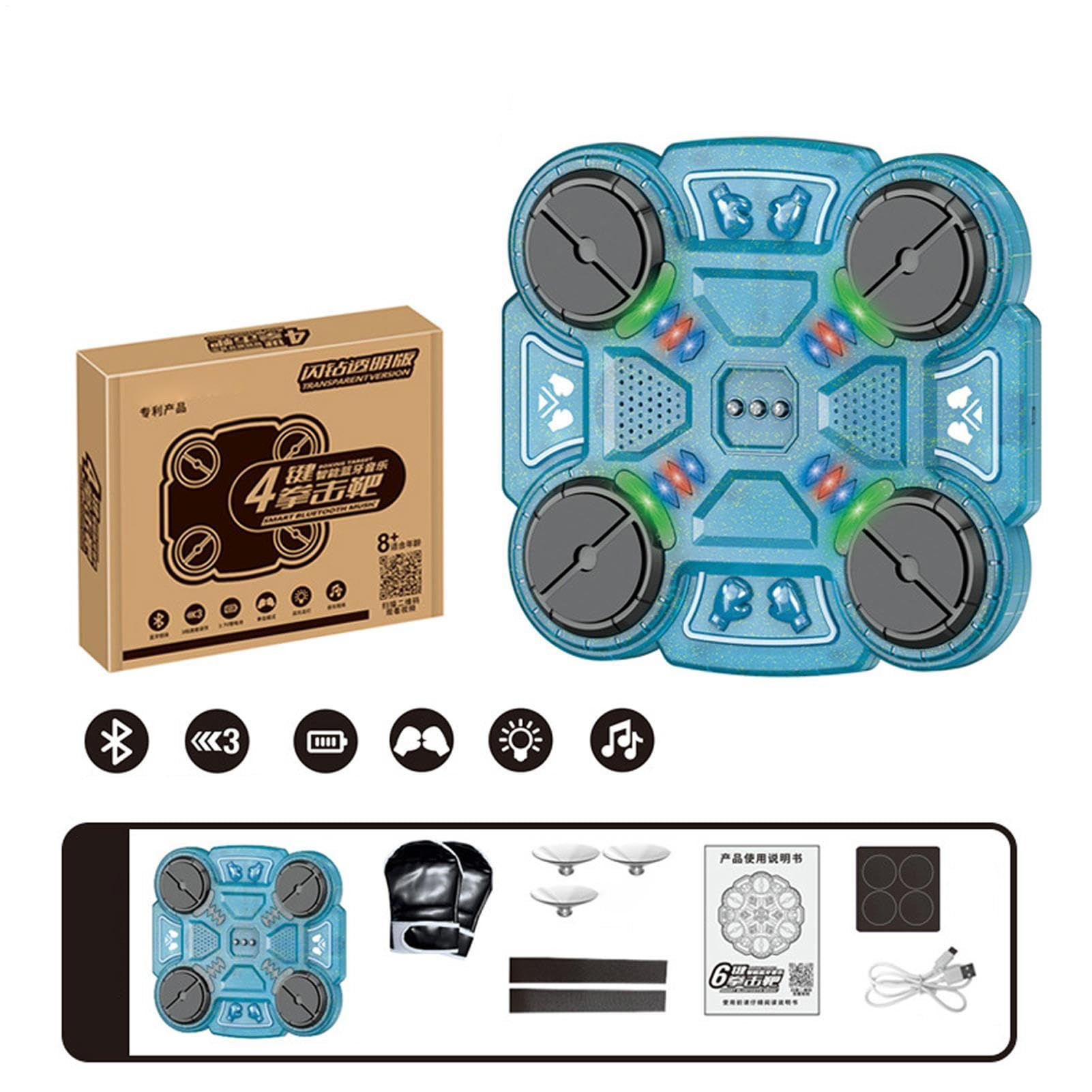 Music Boxing Trainer, tappetino interattivo per allenamento ritmico per bambini e adulti, perforatrice da parete USB con tre modalità di velocità, accessori per la casa per palestra, sala giochi