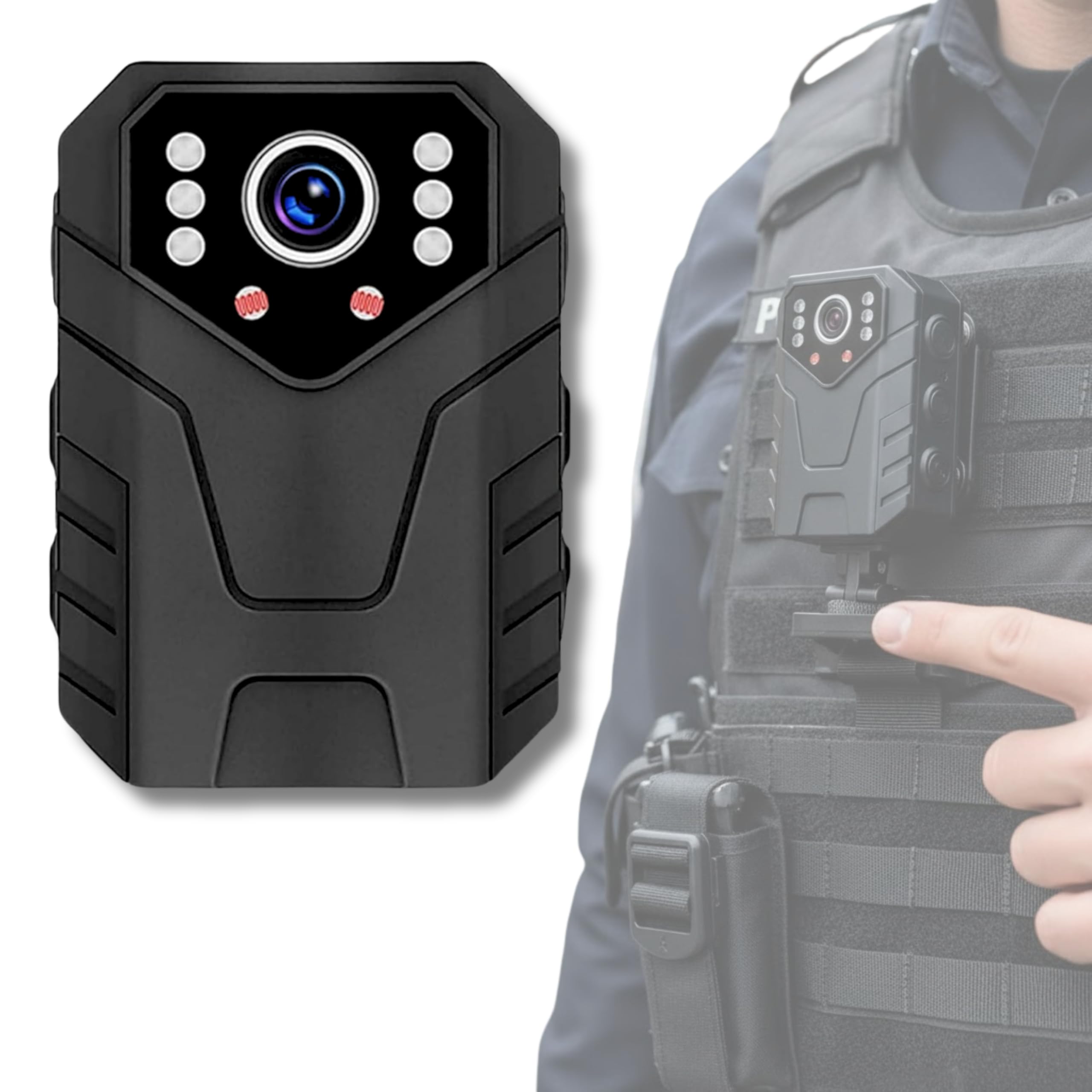 Drumstone 𝟓+𝟓 𝐘𝐄𝐀𝐑 𝐆𝐔𝐀𝐑𝐀𝐍𝐓𝐄 4K HD Police Body Camera with WiFi Portable Waterproof Body Cam with Back Clip Motion Detection Clear Night View & 1080P Recording on Wrist or Uniform Black-image-39