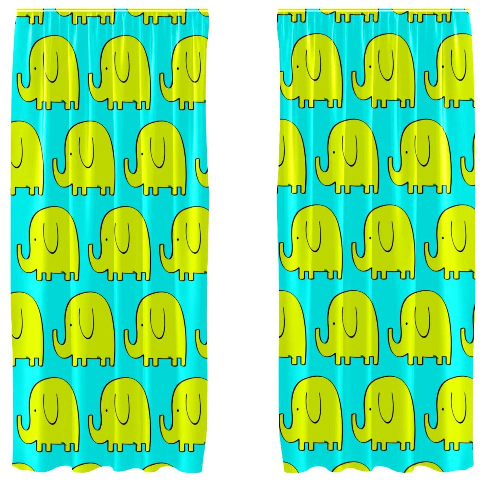 Rideaux occultants éléphant jaune pour créer un cocon de douceur