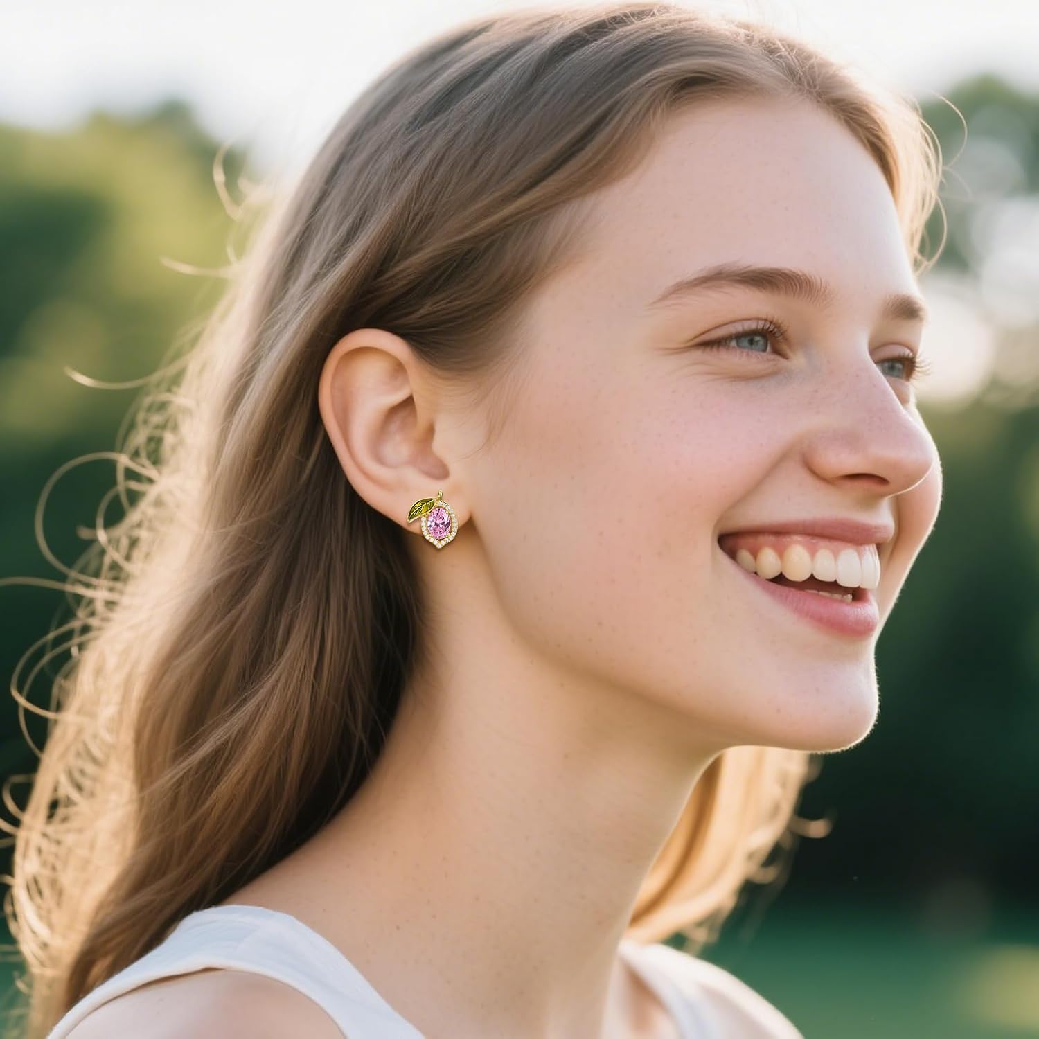 Lemon Earrings with Crystal Hypoallergenic Cute Lemon Jewelry Gift for Women - Image 9