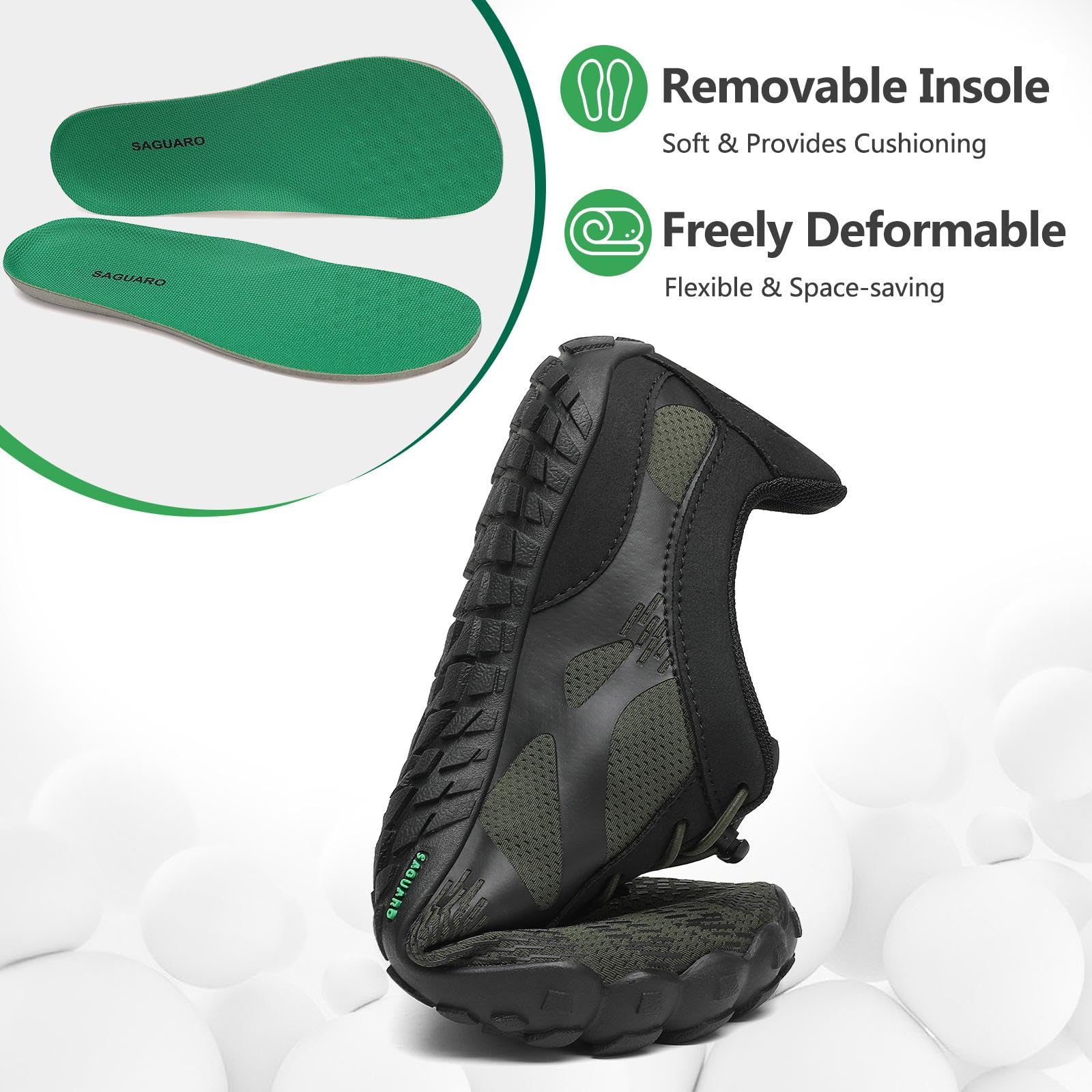 SAGUARO Uomo Scarpe de Barefoot Antiscivolo Asciugatura Rapida Scarpe Minimal de Donna Trail Running Outdoor e Indoor