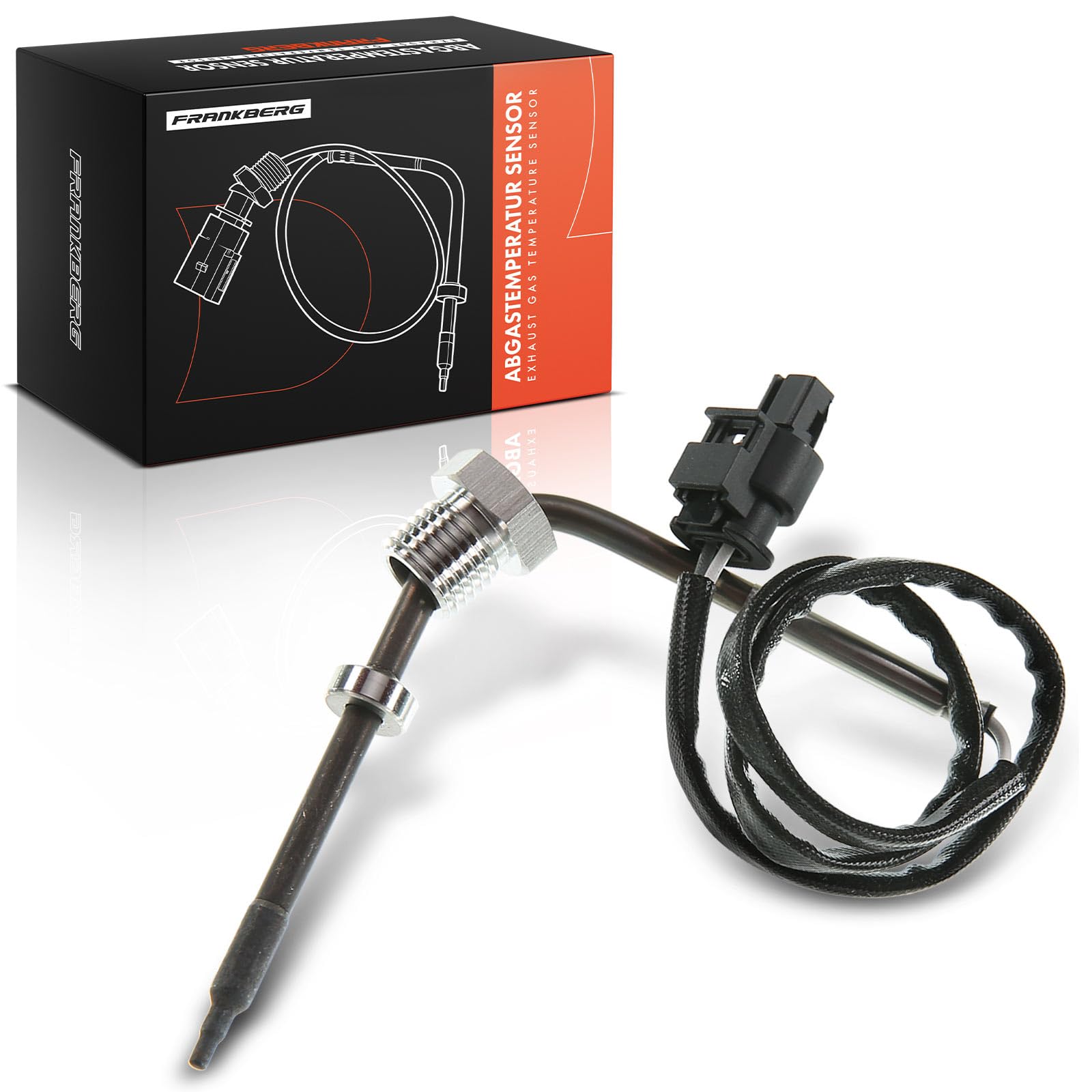 Frankberg Sensore temperatura gas di scarico Sensore gas di scarico 2-Poli Compatibile con Fortwo Coupé 451 Fortwo Cabrio 451 Replace# A0019051500,12060