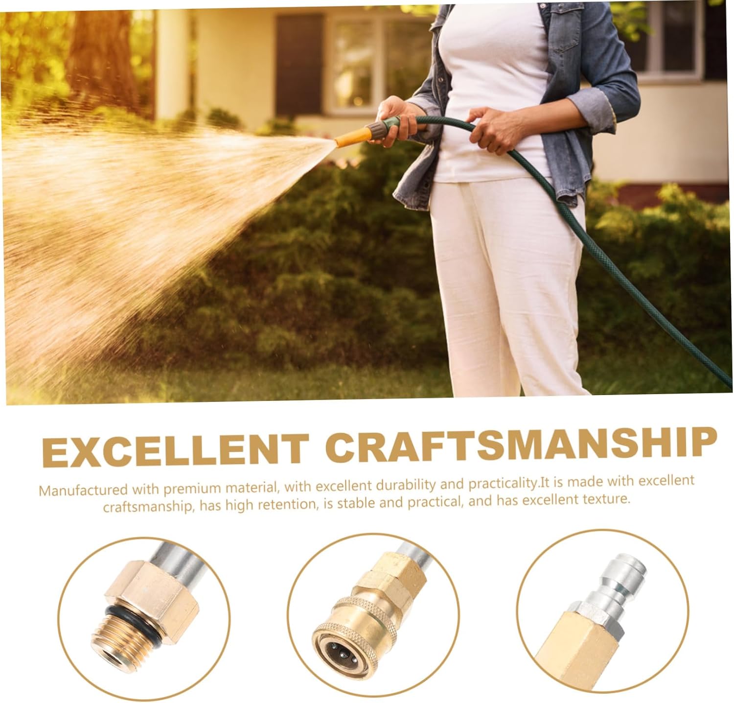 Toyvian High Pressure Washer Extension Wand Set 6 Piece Nozzle 1/4 Connector for Car Wash Gutter Cleaning and Outdoor Use