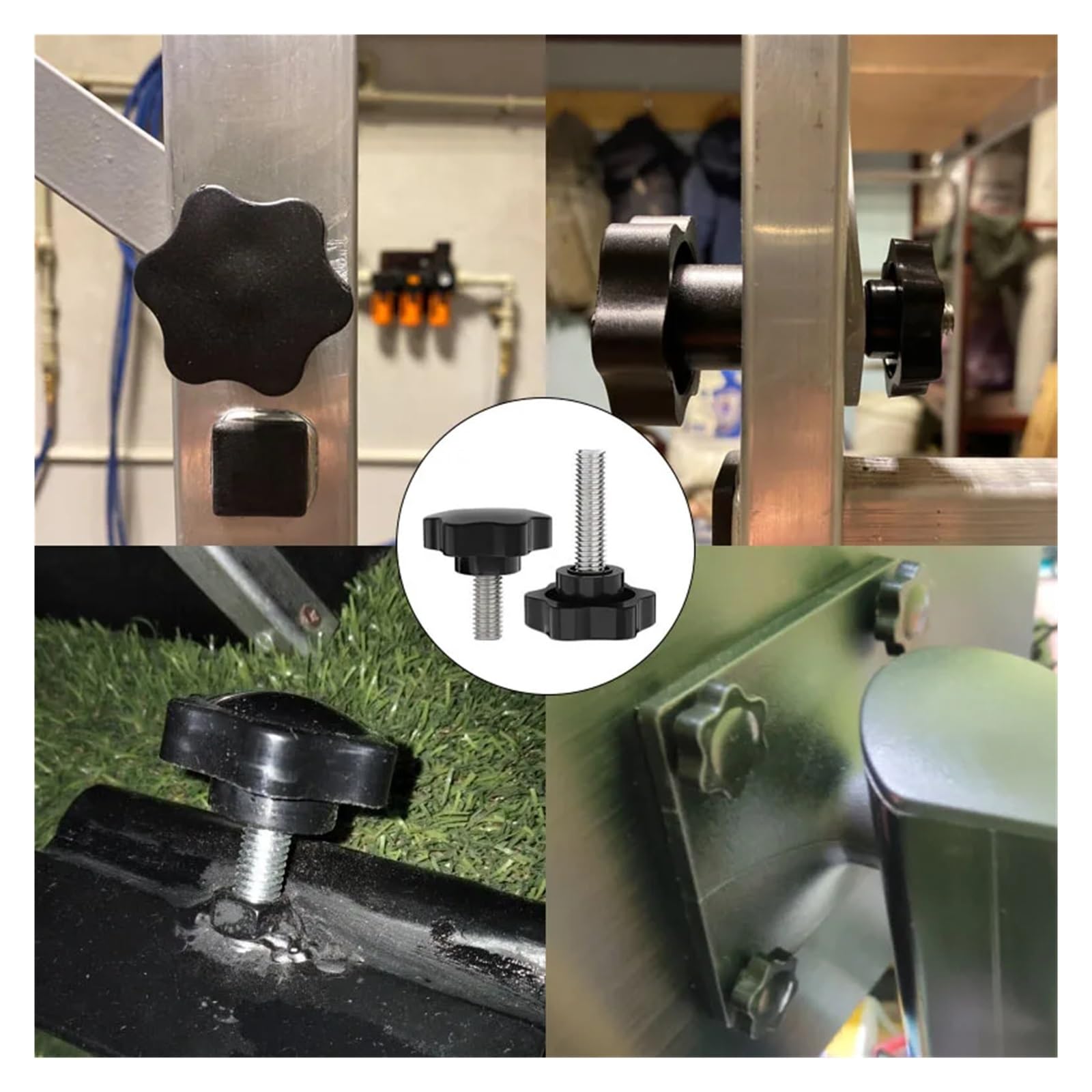 QUARKZMAN 4 Bottoni A Forma Di T, Viti A Pollice M8 X 16 Mm, Filettatura Maschio Standard, Maniglie In Plastica, Manopole Di Serraggio A Mano, Viti A - Foto 8