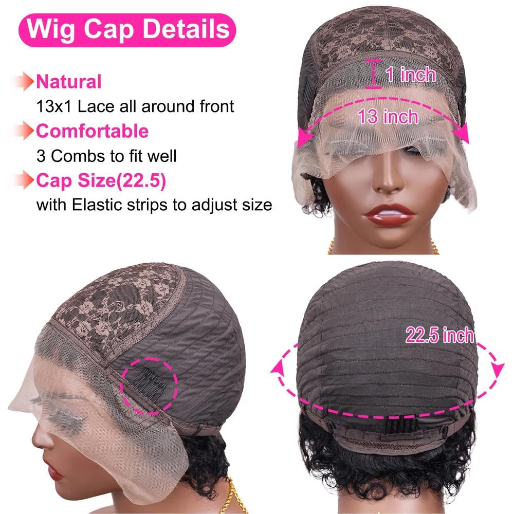 Haarpflege 13x1 Transparente Spitze Front Echthaar Perücke Kurze Lockige Bob Perücken Brasilianische Wasserwelle Für Frauen