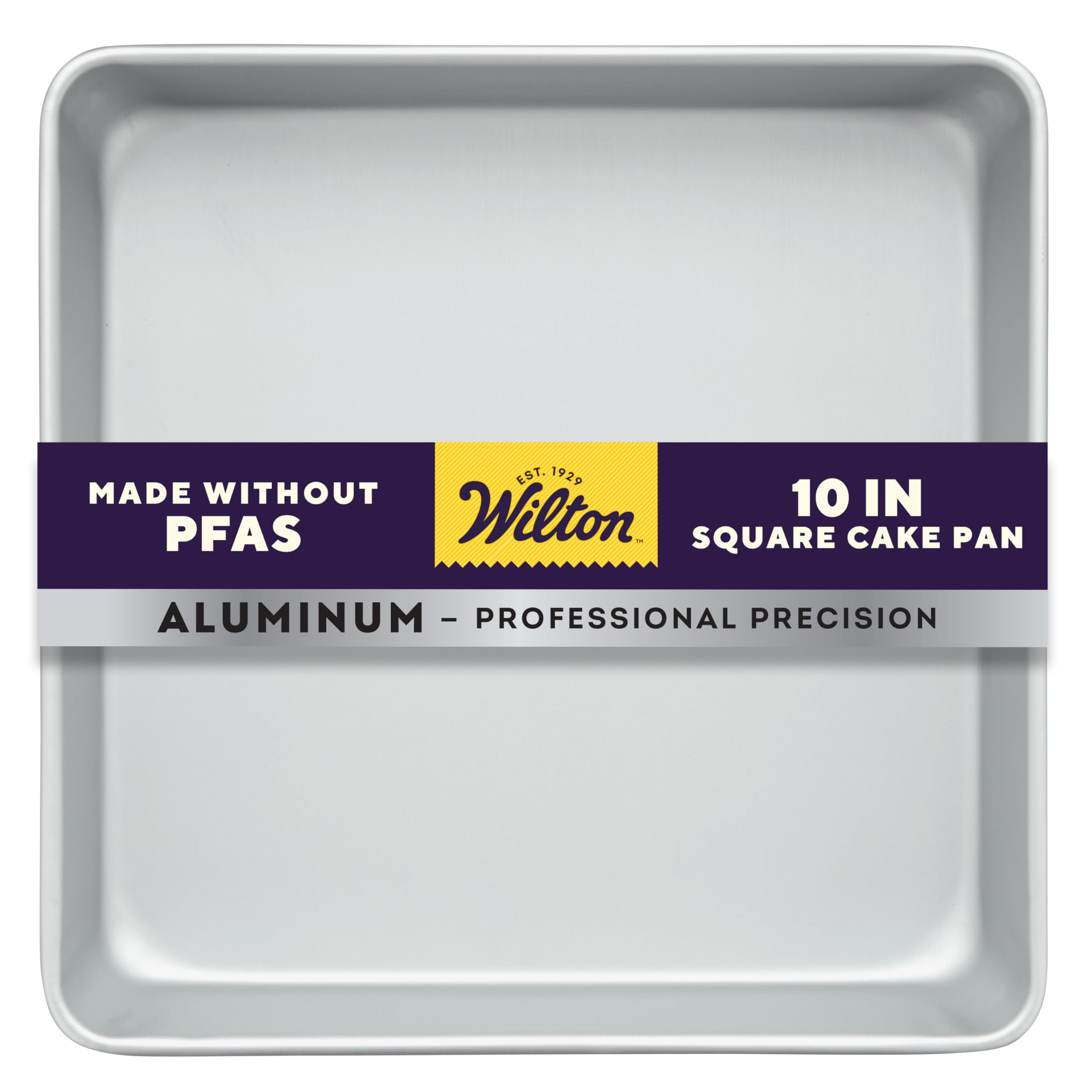 Wilton 2105-8205 Performance Cake and Brownie Pan, Grey, 10 Inch, Square, Aluminum