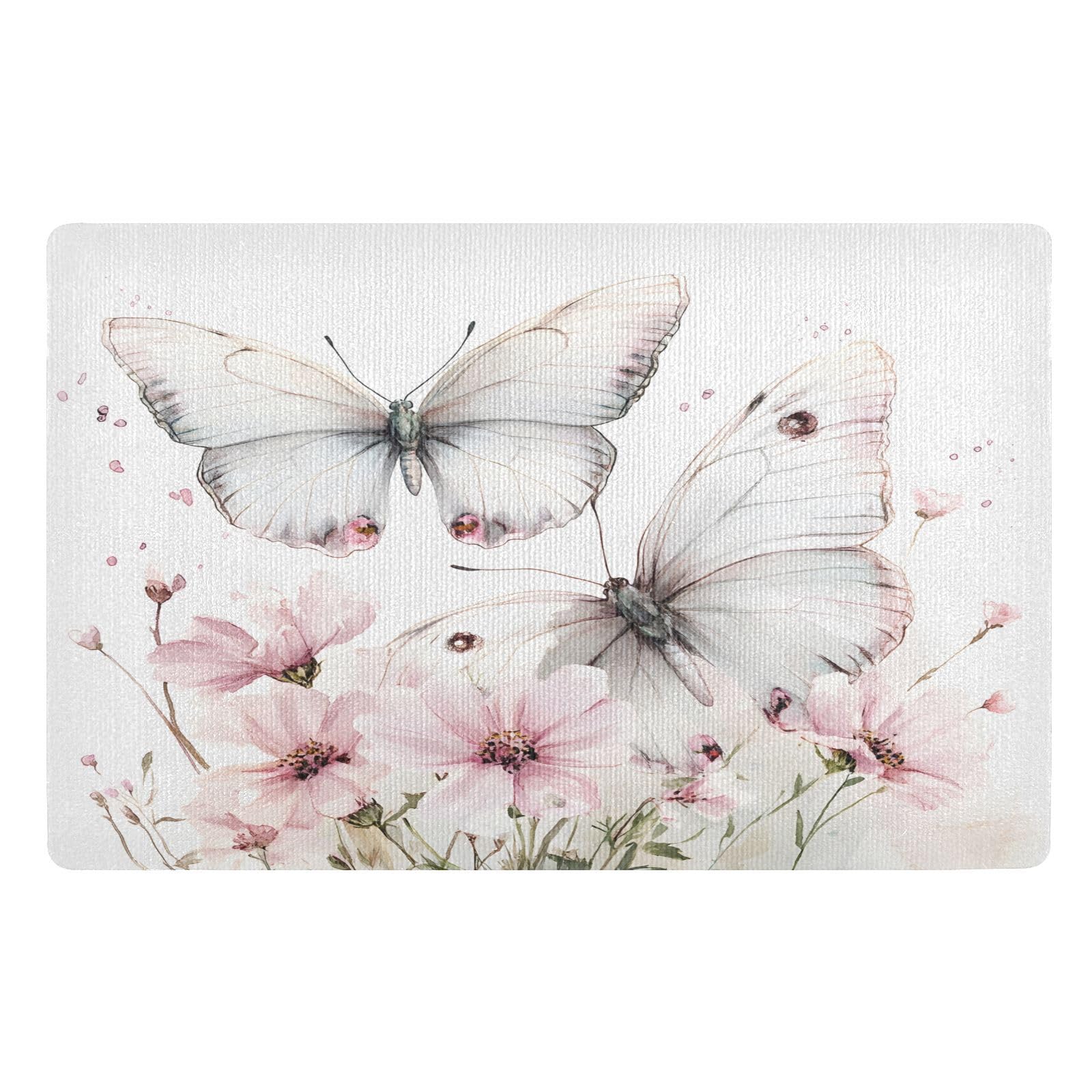 Paillasson d'intérieur antidérapant motif fleurs pour sécuriser votre entrée