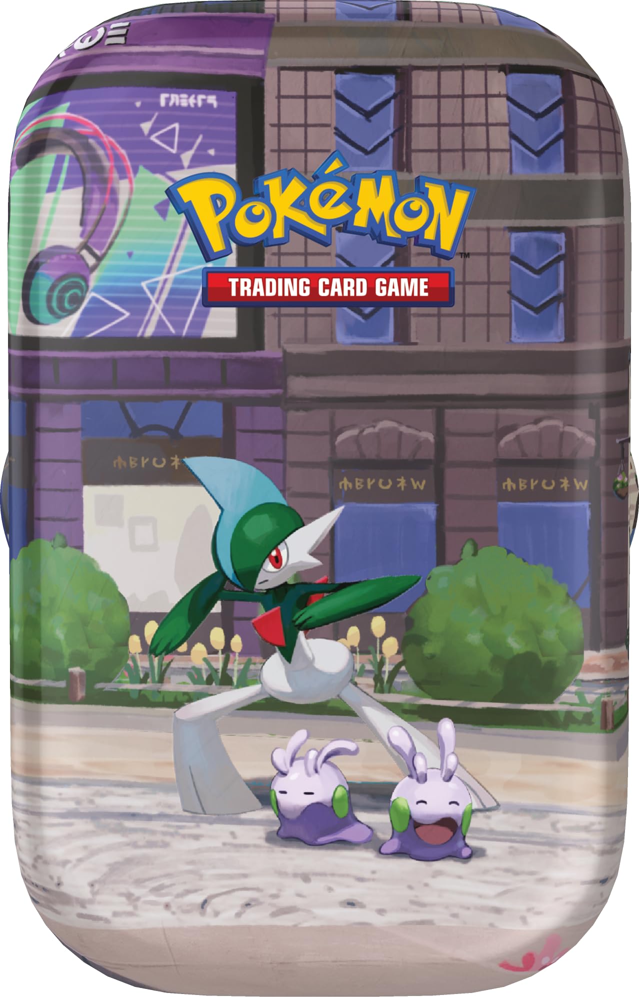 Pokémon: miniscatola da collezione Luminopoli (Gallade e Goomy) del GCC Pokémon (2 buste di espansione, 1 carta con l’illustrazione Pokémon della miniscatola e 1 foglio di adesivi), Ed. Italiano