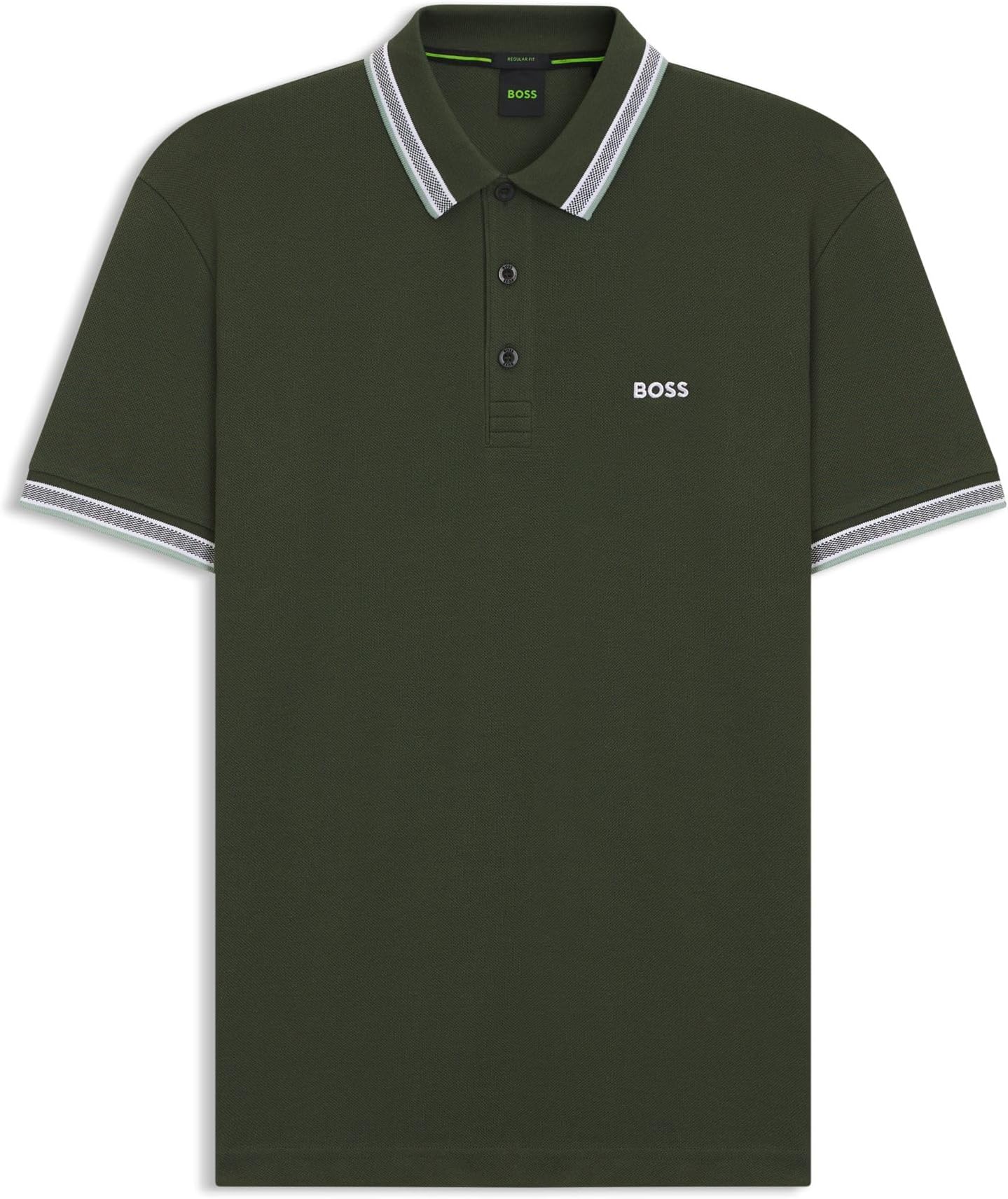BOSS Men's Square Patch Logo Slim Fit Cotton Polo Shirt Polo Shirt (Pack of 1)