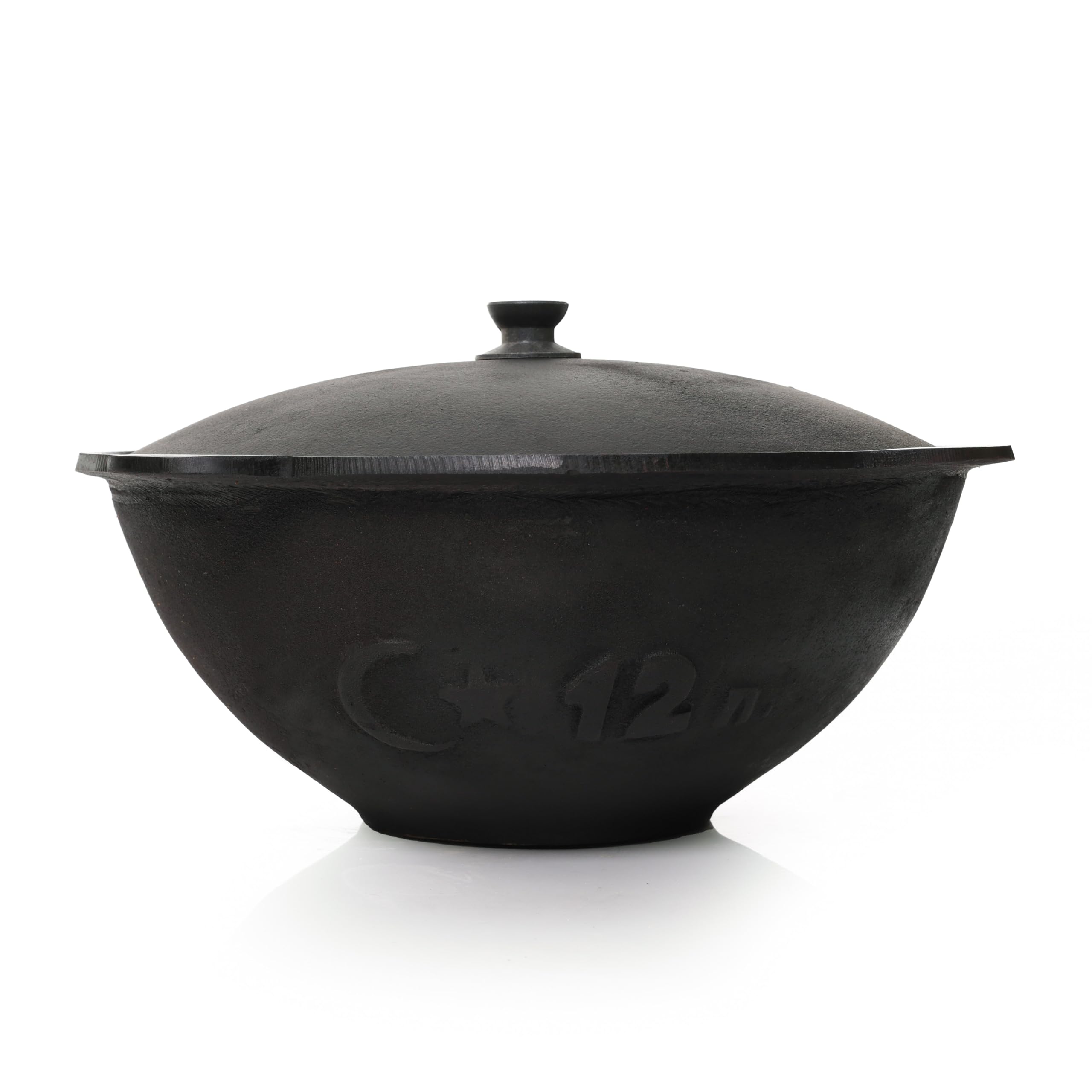 Chaudron En Fonte 10L Avec Couvercle Aluminium - Kazan Ouzbek Pour Camping Et Cuisine
