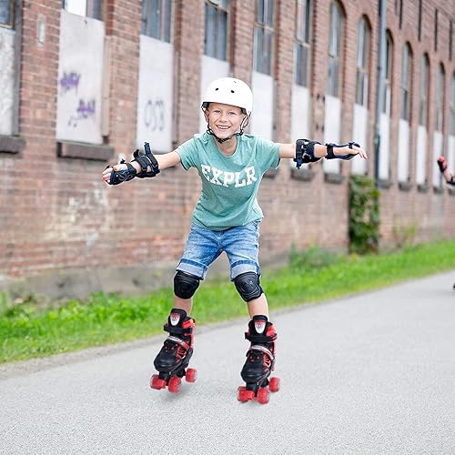 Miniatura 5 de Truwheelz - Patines de ruedas arcoíris para niñas de 6 a 12 y 3 a 5 años  Patines ajustables con luz para niños