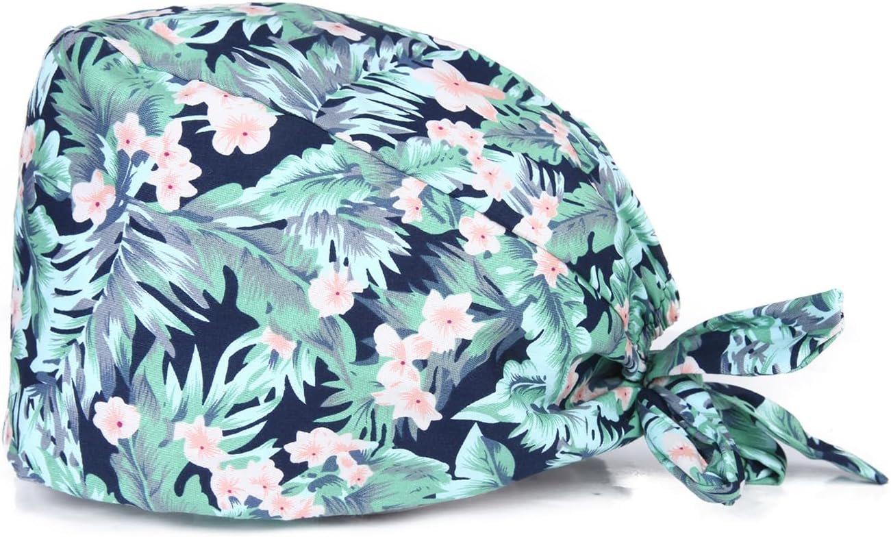 Women's Surgical Scrub Cap with Adjustable Fit & Sweatband - Breathable Nurse Hat for Hospitals, Clinics, Medical Pros