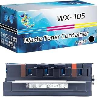 WX-105 Waste Toner Container Compatible for Konica Minolta bizhub C227 C287 Printers, with Chip, High Yield 30000 Pages, High-Definition Printing (Black)