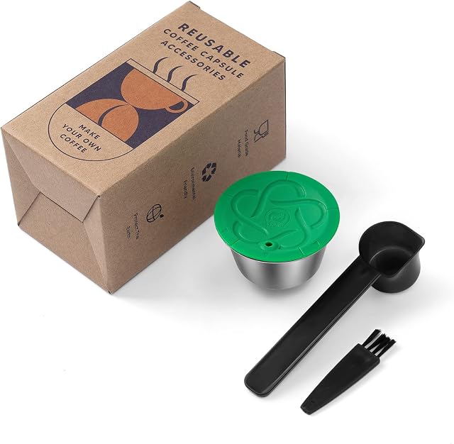 RECAFIMIL Reusable Dolce Gusto Coffee Pods, Refillable Coffee Capsules Stainless Steel Crema Coffee Capsules Pods for Dolce Gusto Coffee Maker Machine