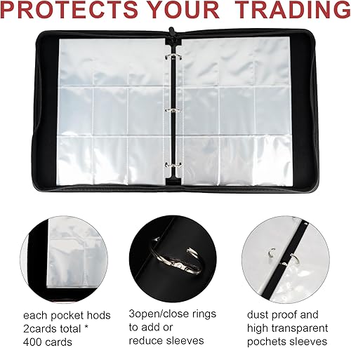 Miniatura 10 de Awedsu Álbumes coleccionables para tarjetas coleccionables, fundas protectoras coleccionables para tarjetas coleccionables, carpeta de tarjetas de 4