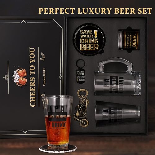 Miniatura 5 de Regalos de cerveza para hombres, cesta de regalo para amantes de la cerveza, caja de regalo para papá, marido, novio, abuelo, aniversario, boda,