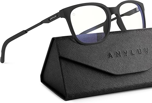 ANYLUV Blue Light Glasses for Men, Lightweight Computer Gaming Glasses, Stylish Anti Eyestrain Blue Light Blocking Men