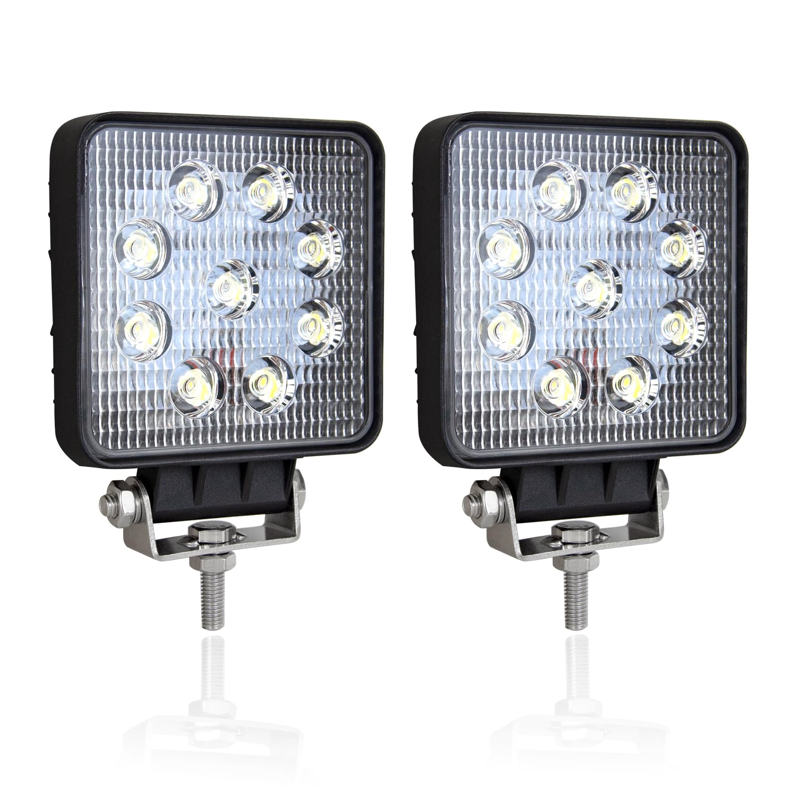 Arbeitsleuchte IP67 Wasserdicht Willpower LED Arbeitsscheinwerfer Set - 4x 42W Strahler Für Auto & Offroad Offroad Beleuchtung Auto Bagger