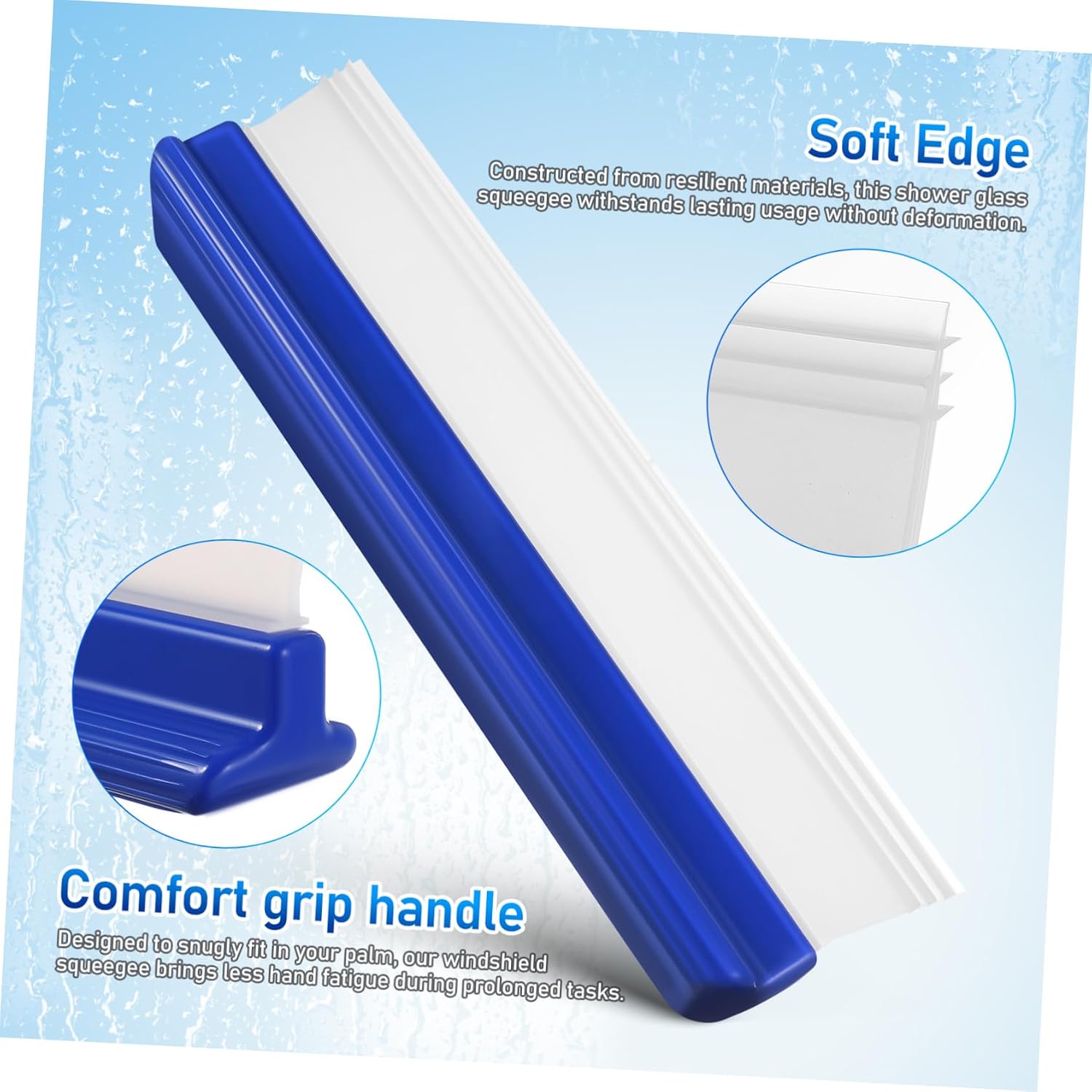 Car Windshield Squeegee for Efficient Cleaning Wiper with Comfortable Grip Multipurpose Use for Windows Showers Mirrors