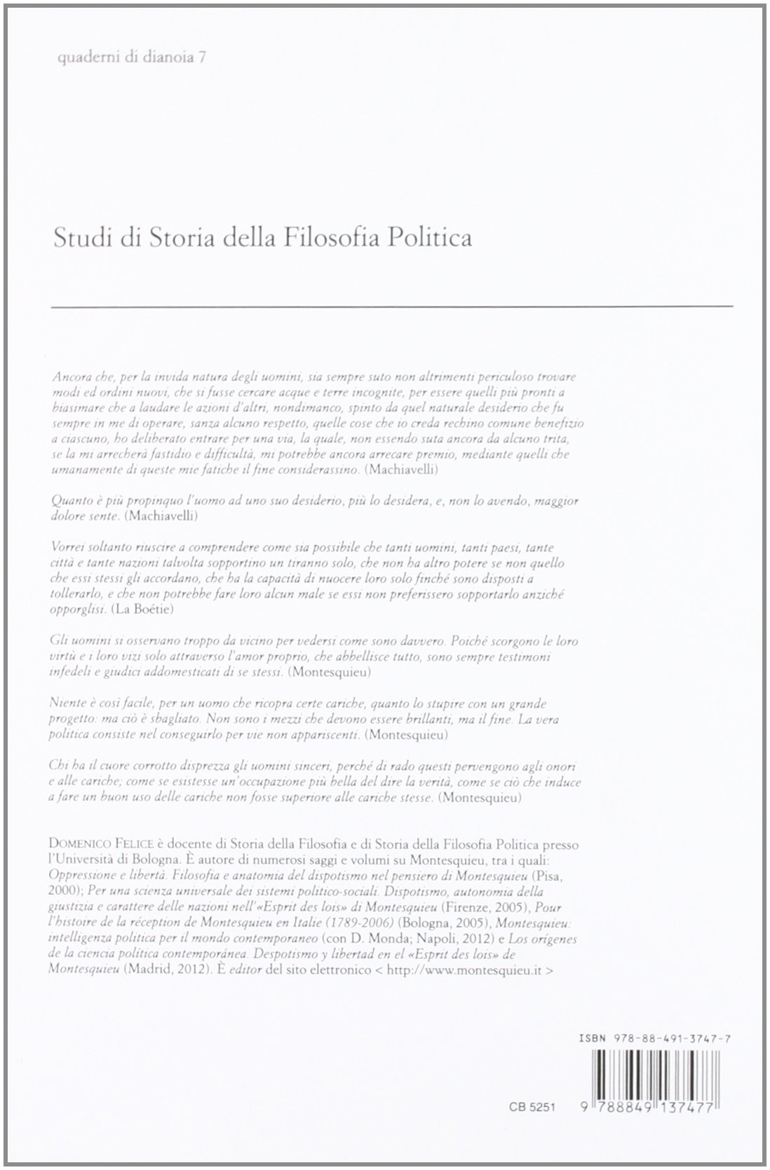 Studi di storia della filosofia politica