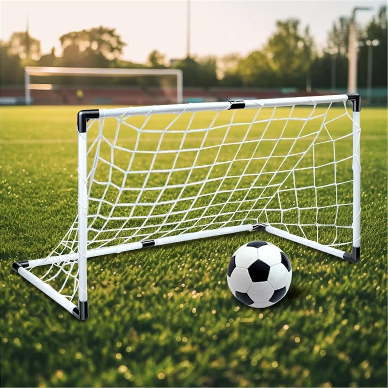 Compatible for 1/2Pcs Mini Folding Soccer Goal Net Set Indoor Outdoor Sport Equipment for Team Football Games