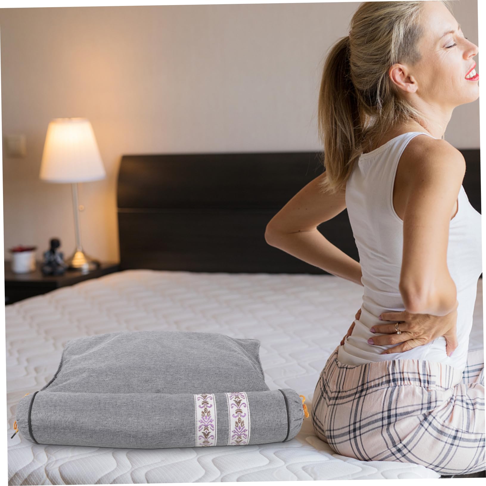 Mikinona Almohada Inteligente Rollo de Cuello Relleno para Cuello y Espalda, Soporte Cervical, Conserva la Forma, Adecuado para Coche y Avión
