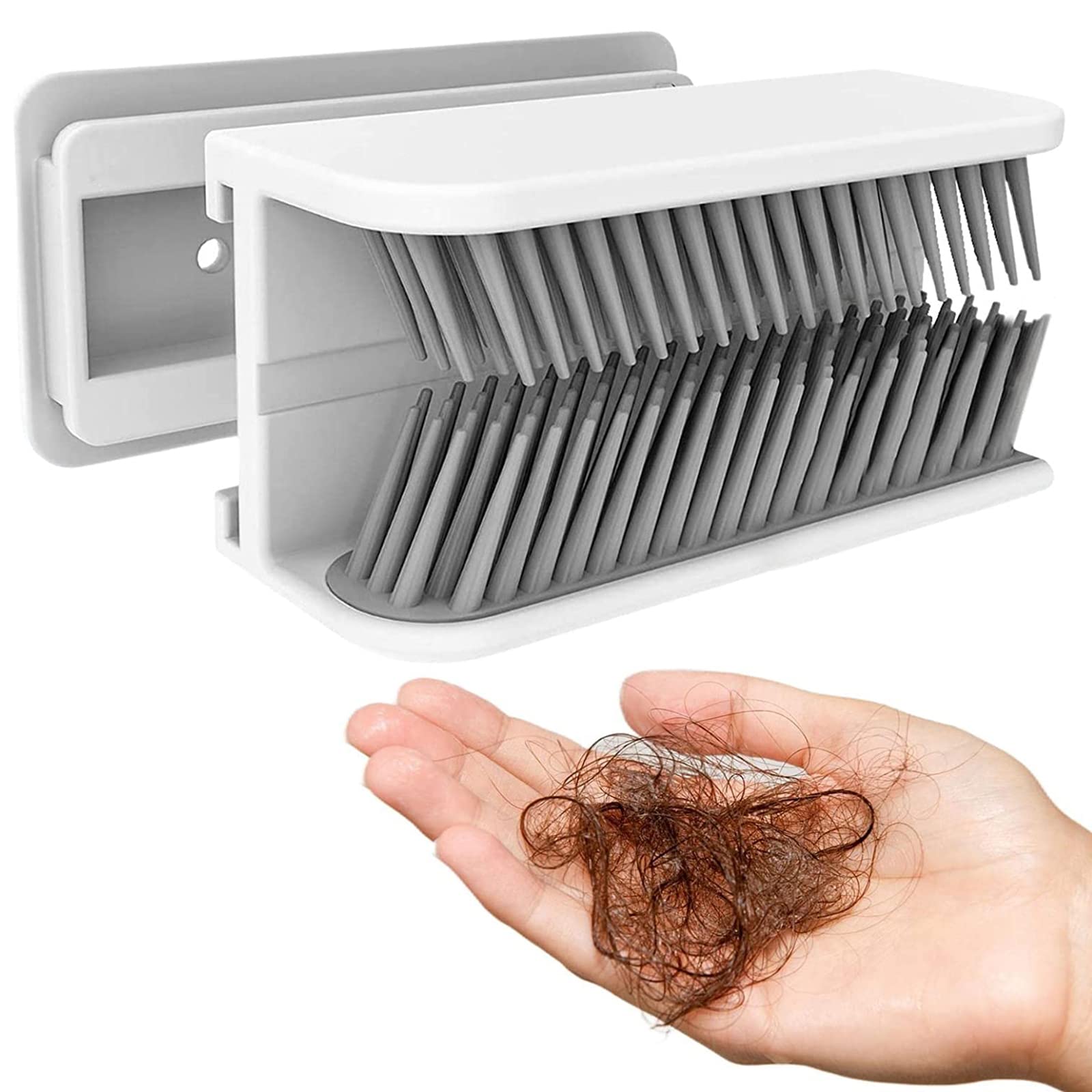 X-Institute Shower Hair Catcher Wall Silicone for and Tub Drain Protector with Adhesives to Drain From Collector for on Wall