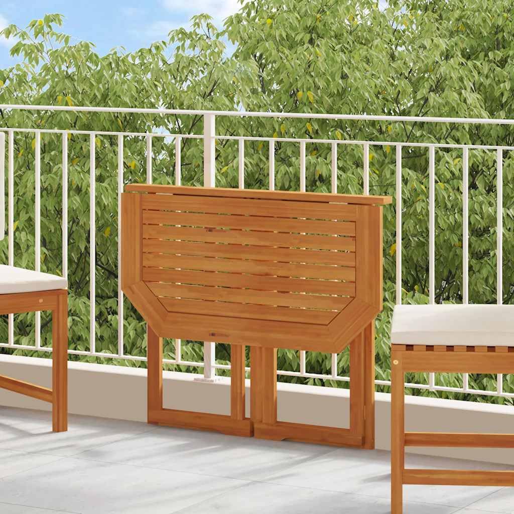 vidaXL Mesa Plegable para Balcón Mobiliario de Terraza Madera Maciza de Acacia