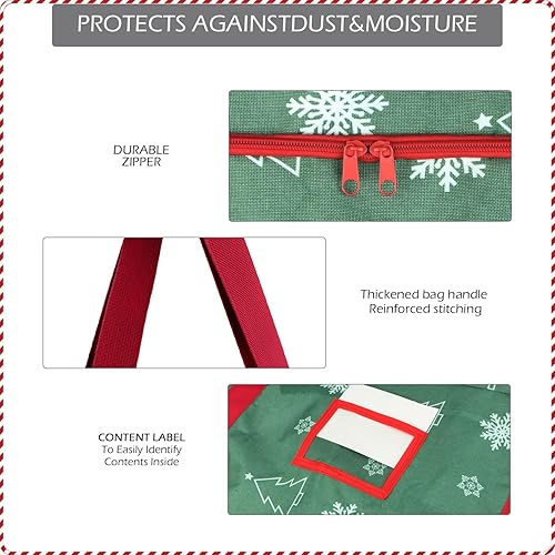 Miniatura 3 de Jangostor Bolsa de almacenamiento para árbol de Navidad de 9 pies, bolsa grande para árboles de Navidad de 9 pies con asas de transporte con