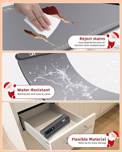 Miniatura 9 de Tapete de calentamiento para alimentos, extra grande, portátil, para bufé, bandejas de calentamiento eléctricas para alimentos, tiras LED multicolor