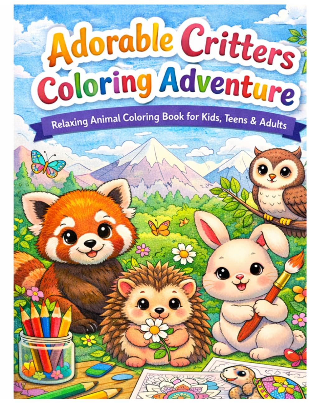 Adorable Critters Coloring Adventure: Fun and Creative Designs of Cute Animals for All Ages