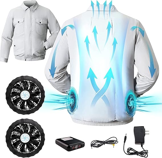 Amazon Co Jp 作業服 ファン熱中症対策作業服 風力強いファン 大容量充電池付き ウェア 扇風服 ファン付き作業着 工場や庭園 農作などの屋外作業 服 ファッション小物 Amazon Co Jp 作業服 ファン熱中症対策作業服 風力強いファン 大容量充電池付き ウェア 扇風服 ファン付き作業着 工場や庭園 農作などの屋外作業 服 ファッション小物