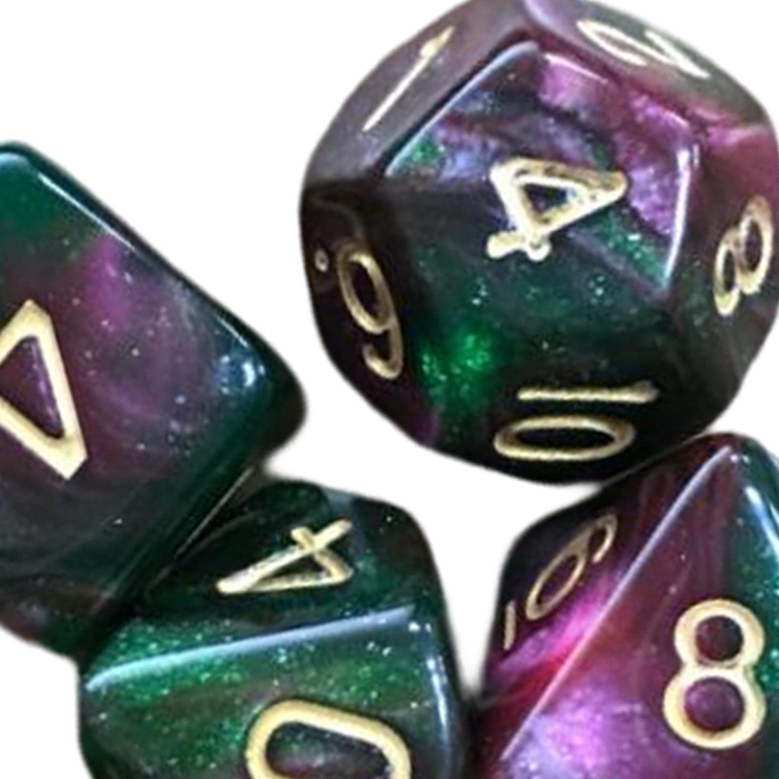 TISHITA Jeu de Dés Polyédriques 3x7x, Dés de Astrologique, Jeu de Société, Jeu de Dés pour Bar, 6 pièces