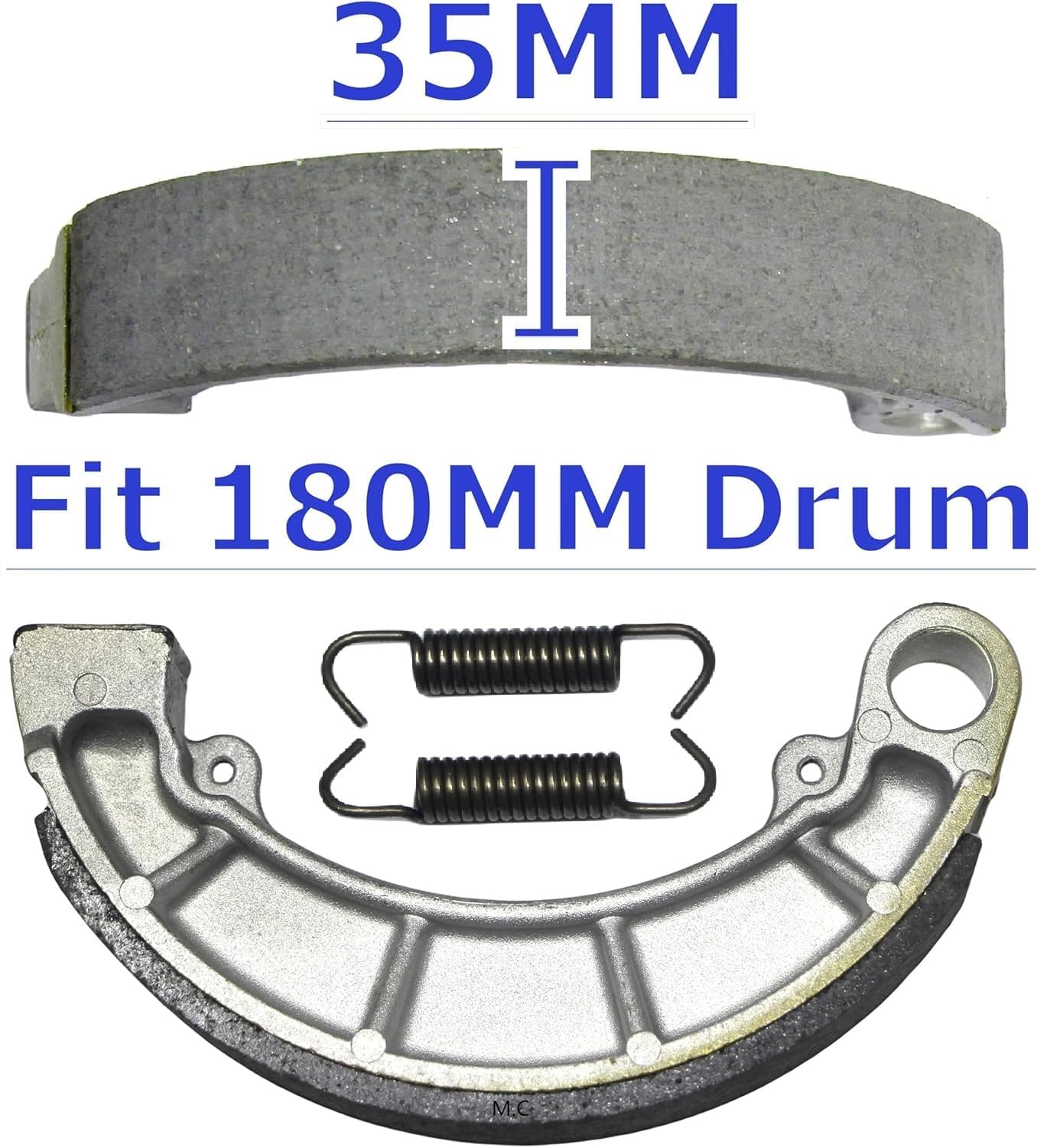Front Brake Pads Rear Shoes Drum for Honda Shadow Spirit VT750 C2 DC 2001-2014 - VT750 Aero 2004-2015 - Shadow Phantom C2B 2010-2021 - Deluxe C/CD 1998-2003 - VT750 RS 2010-2014 FA196 343