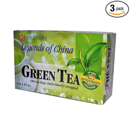 Uncle lee s tea legends of china green tea, 100 tea bag…