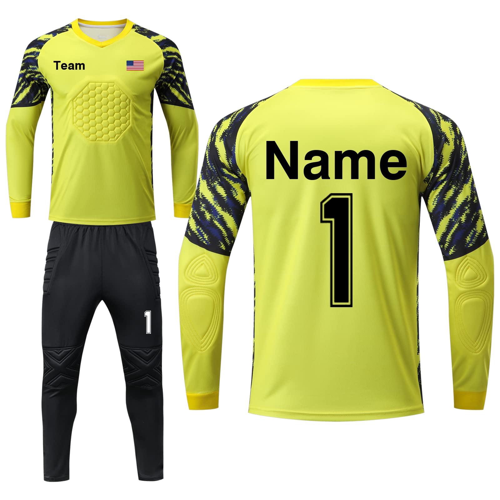 Custom Goalkeeper Jerseys Youth Men Girl with Name Number Team Logo Personalized Soccer G…