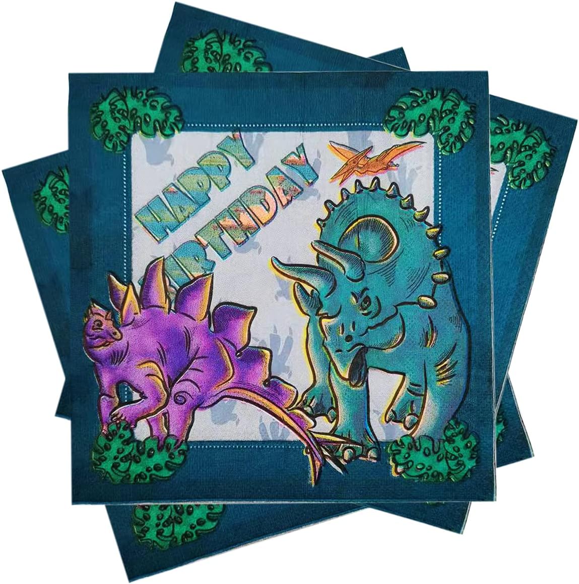 Dinosaur Disposable Tableware Kit For Boys-Serve 20 Guests-Include Dinosaur Paper Dinner plates, Dessert Plates, Napkins… : Toys & Games