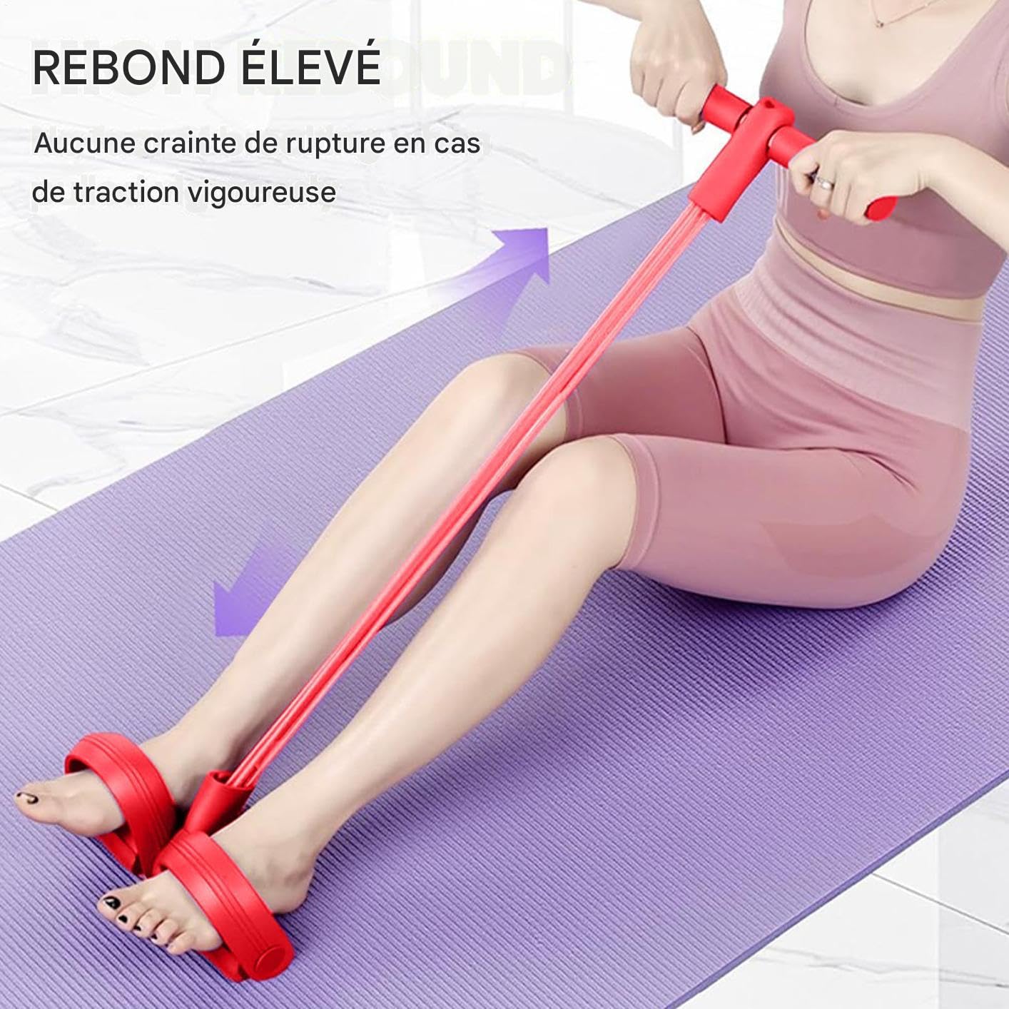 Élastiques De Fitness | Bandes D'Entraînement 4 Tubes avec Sangle