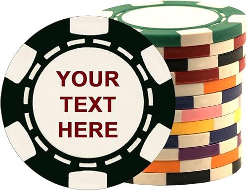 DA VINCI 1000 fichas de póquer personalizadas, impresas con su texto personalizado en un lado